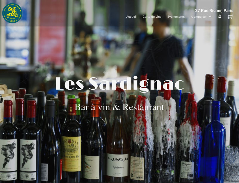 Vinbar och restaurang i Paris